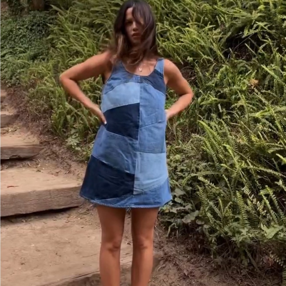 Frame - micro flare denim dress